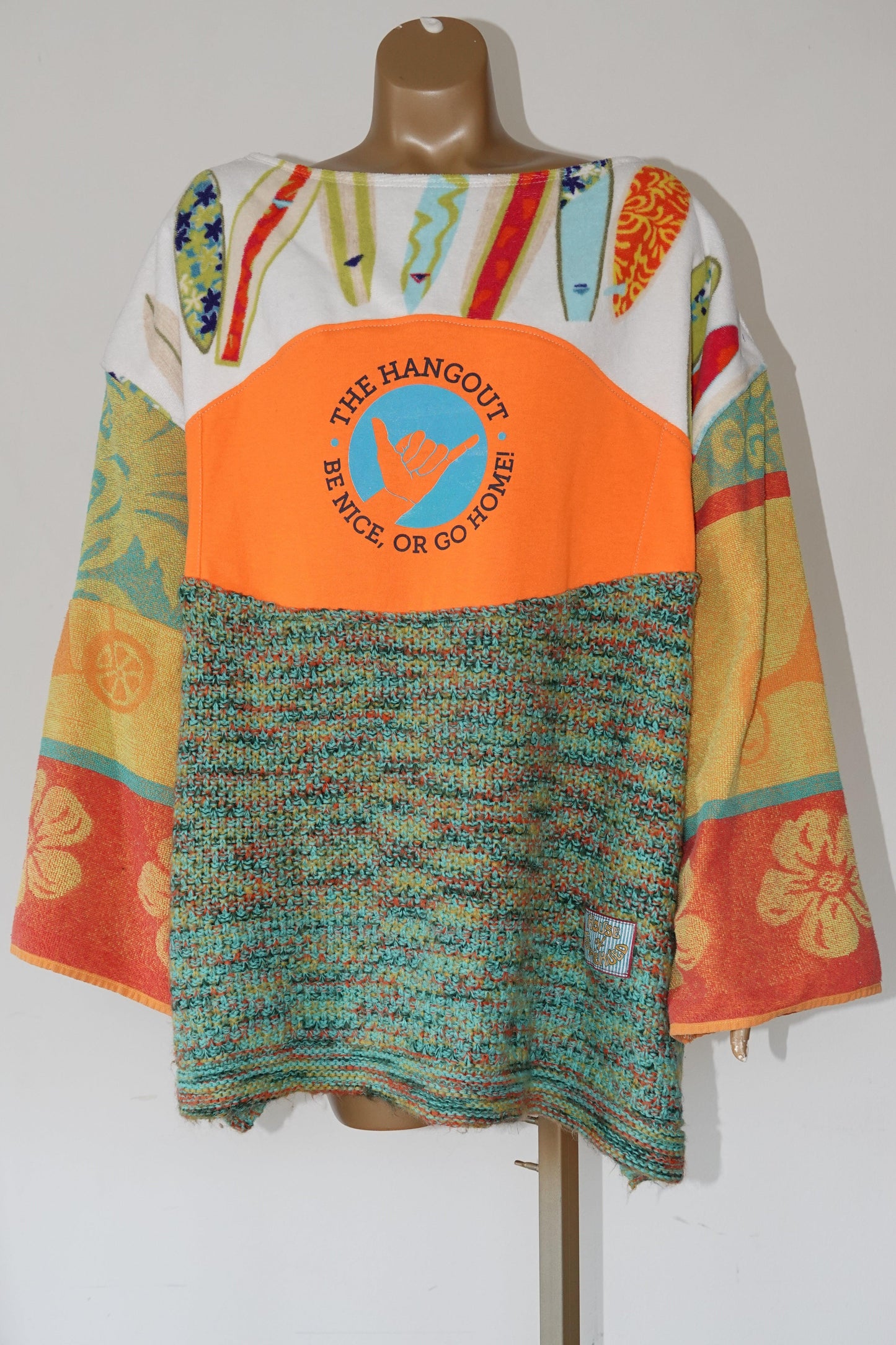 Reclaimed Hang Loose Hangout Pullover - Hippie Hued