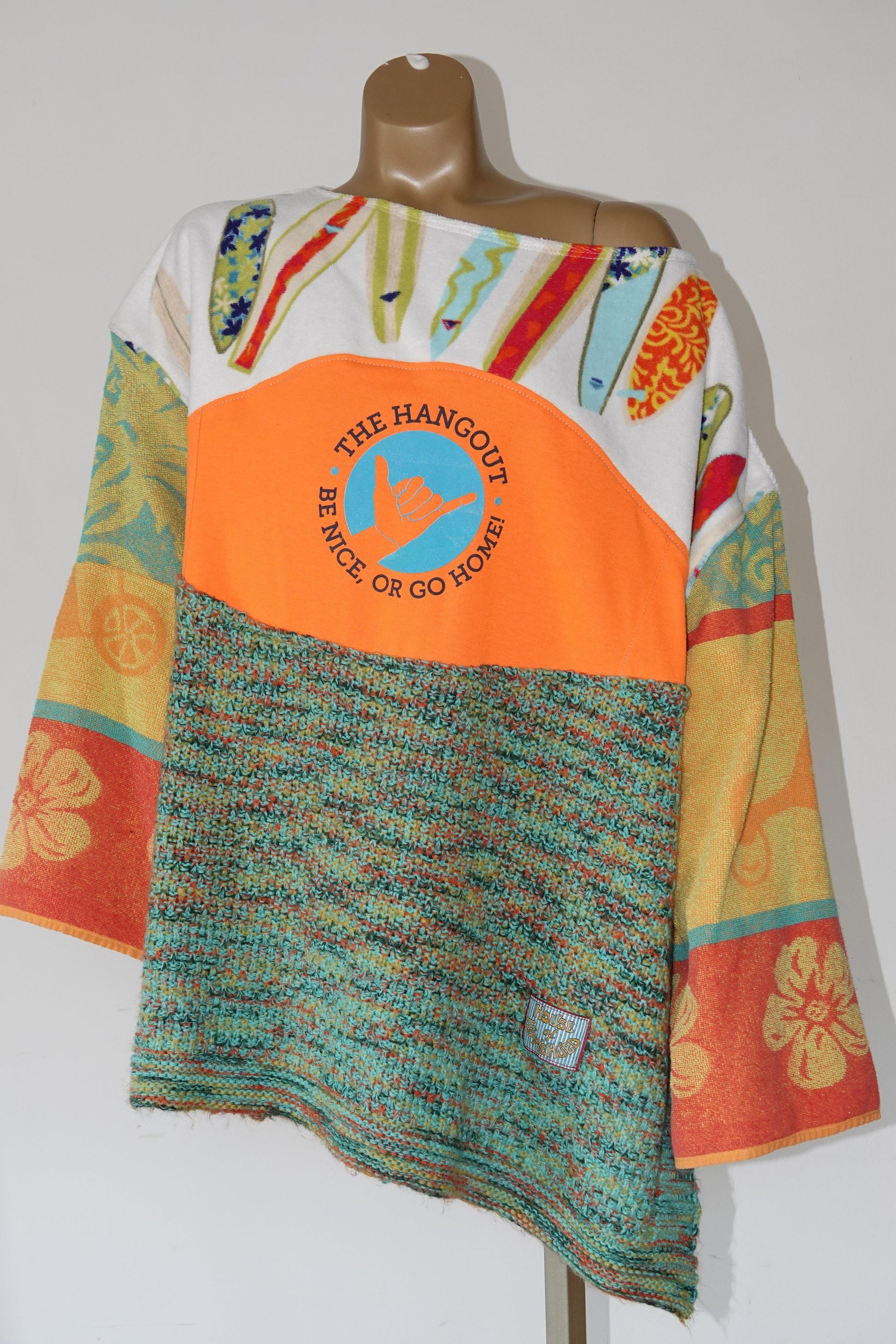 Reclaimed Hang Loose Hangout Pullover - Hippie Hued