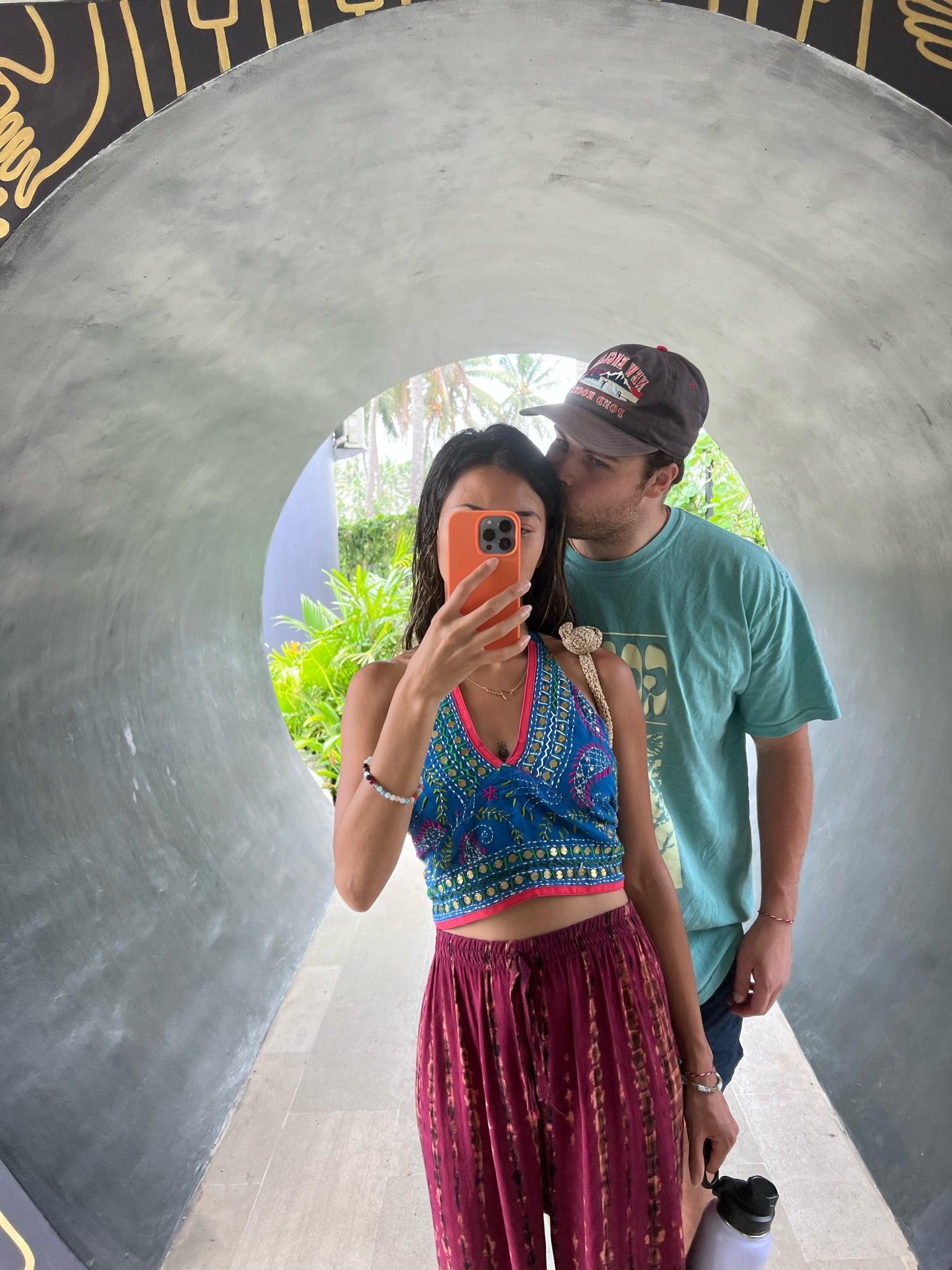 The Girl in the Mirror Halter Top - Hippie Hued