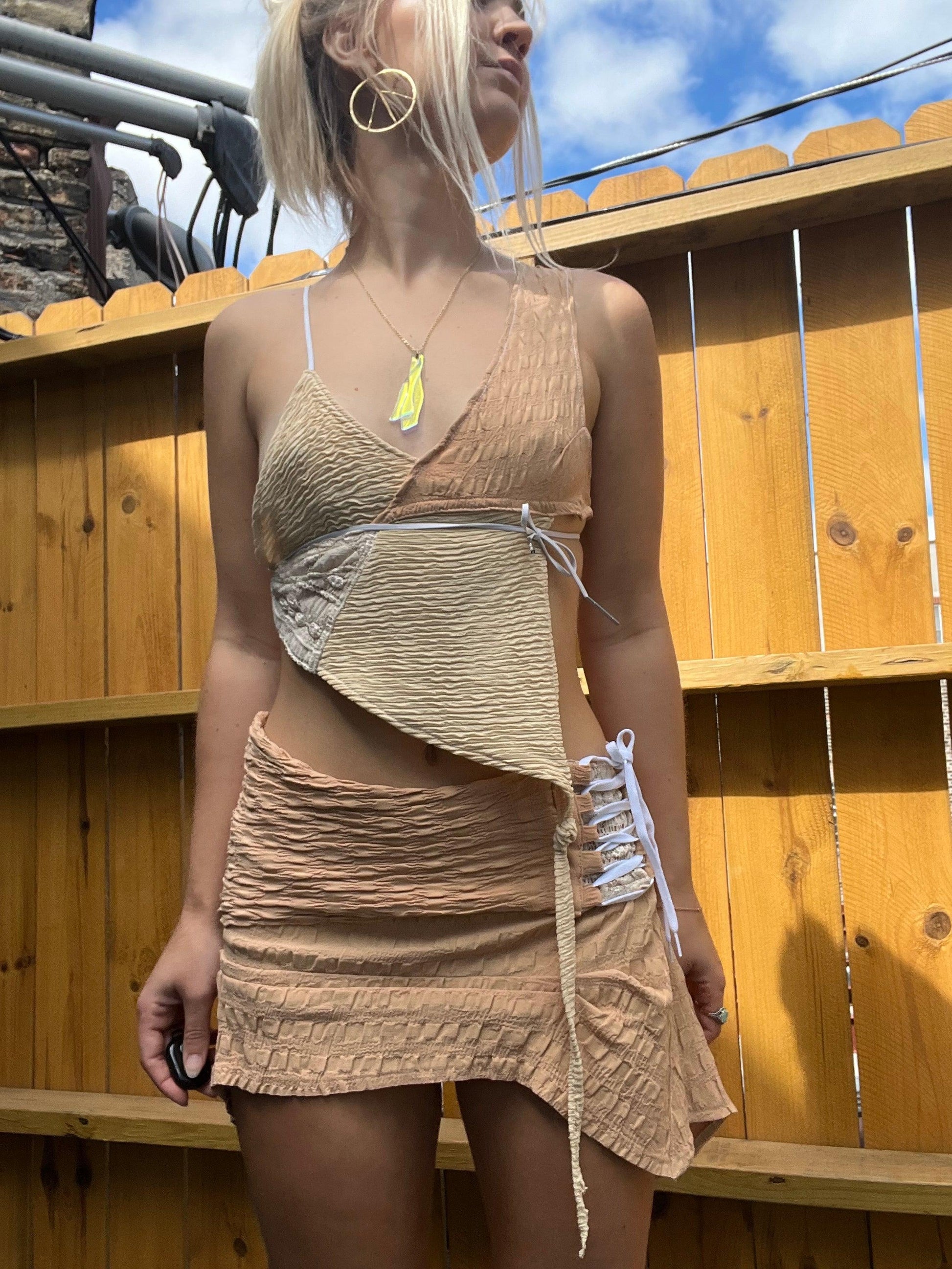 The Karina Reclaimed Skirt - Hippie Hued