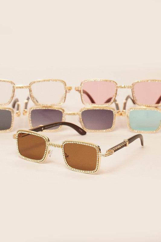 Rhinestone Festival Sunnies - Hippie Hued