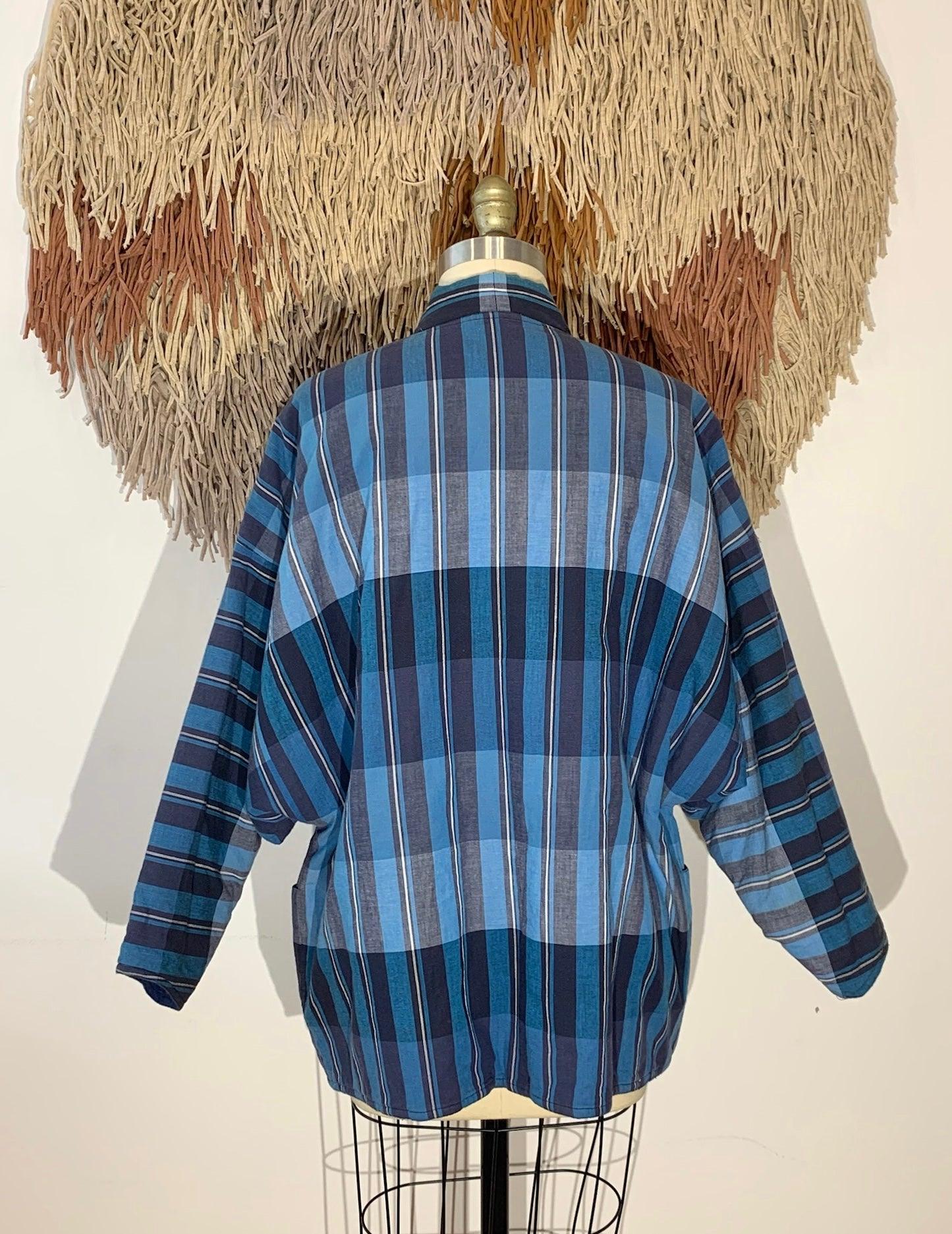 Vintage Quilted Blanket Kimono - Hippie Hued