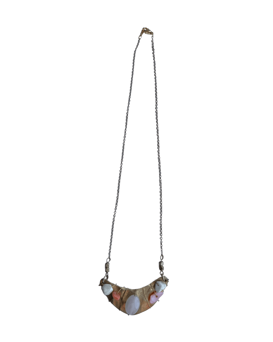 Wired Stone Moon Necklace - Hippie Hued