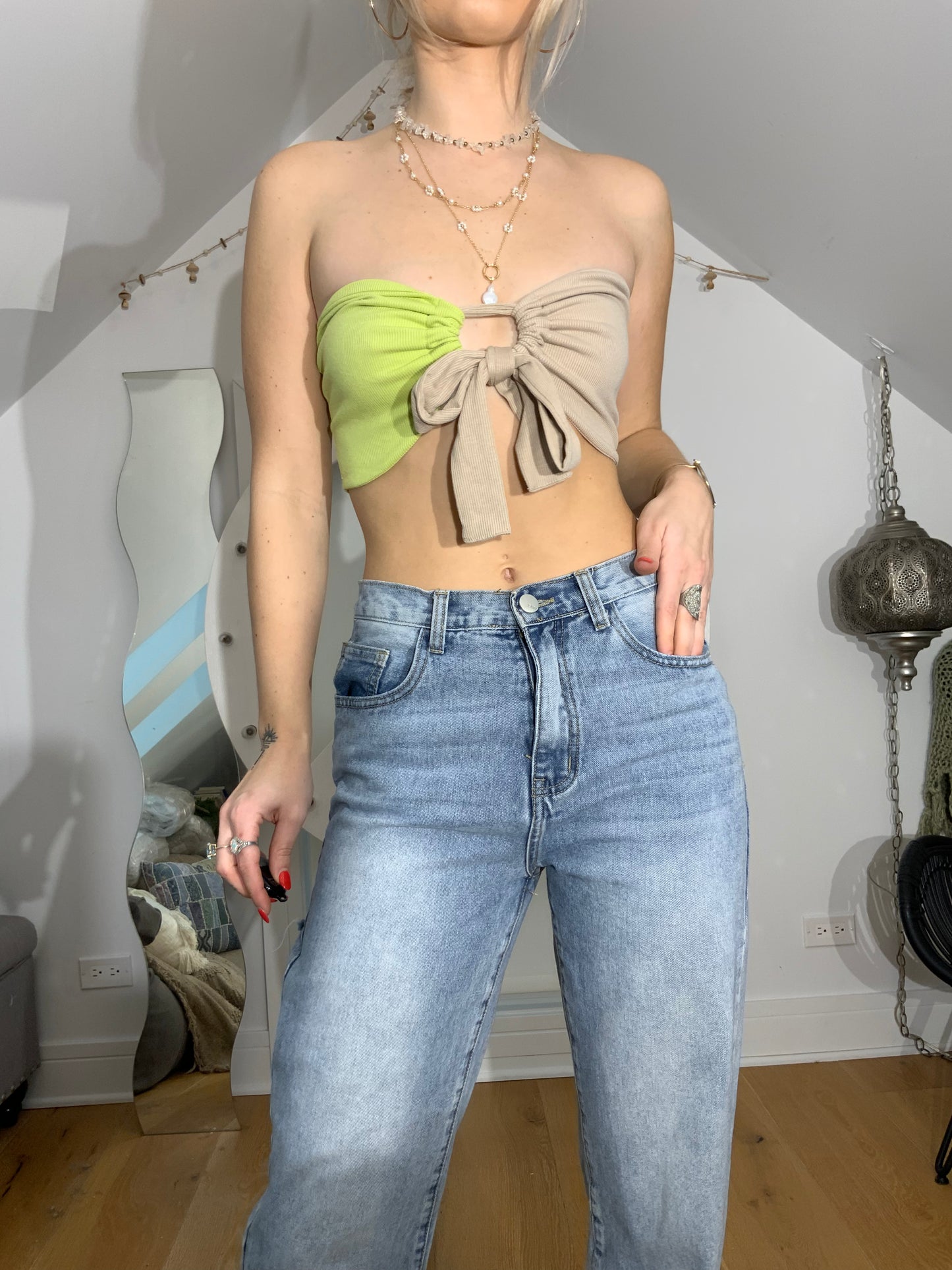 You Look Good in Neon Tube Top - Hippie Hued